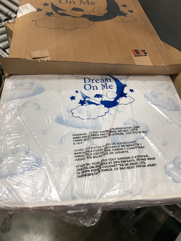 Photo 1 of Dream On Me Spring Coil Portable Crib Mattress, White, 3"
