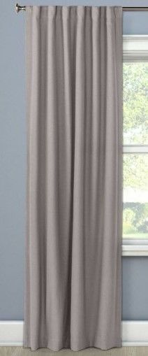 Photo 1 of 1pc Blackout Aruba Linen Window Curtain Panel - Threshold™, Gray Stone (50"W x 108"L)