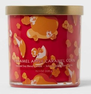 Photo 1 of 15.1oz Caramel Apple Caramel Corn Candle Caramel Corn Icon Print - Opalhouse™, 2 pck

