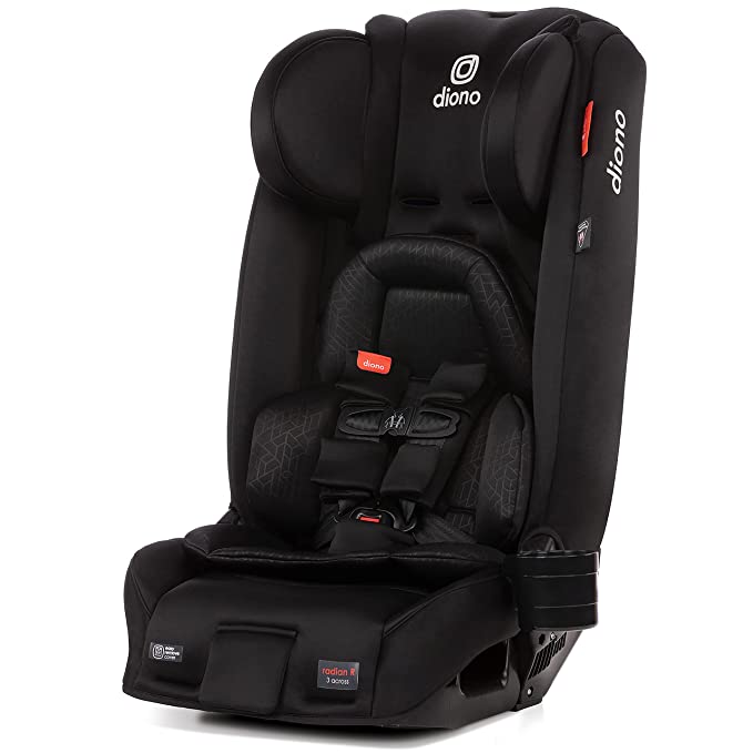 Photo 1 of Diono Radian 3RXT, 4-in-1 Convertible Car Seat, Extended Rear and Forward Facing, Steel Core, 10 Years 1 Car Seat, Ultimate Safety and Protection, Slim Fit 3 Across, Black Jet
