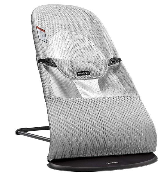 Photo 1 of BabyBjorn Balance Soft Mesh Bouncer, Silver/White