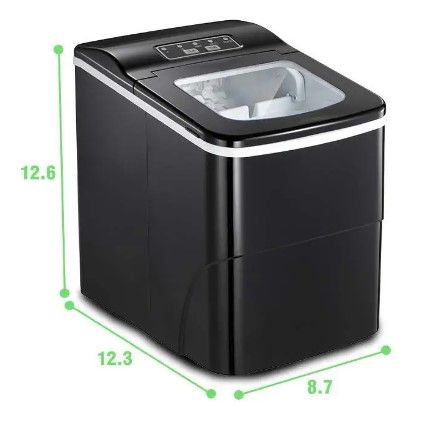 Photo 1 of **PARTS ONLY**
AGLUCKY Countertop Ice Maker Machine, Portable Ice Makers Countertop, Make 26 lbs ice in 24 hrs,Ice Cube Rready in 6-8 Mins with Ice Scoop and Basket (Black)
