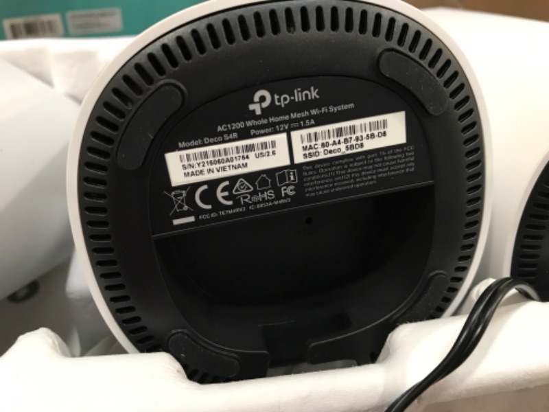 Photo 4 of **TESTED** TP-Link Deco Mesh WiFi System (Deco S4) - up to 5,500 Sq. Ft. Coverage, Replaces WiFi Router and Extender, Gigabit Ports, Works with Alexa, 3-pack
