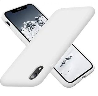 Photo 1 of Cordking iPhone XR Case, Silicone Ultra Slim Shockproof Phone Case with [Soft Anti-Scratch Microfiber Lining], 6.1 inch, White
