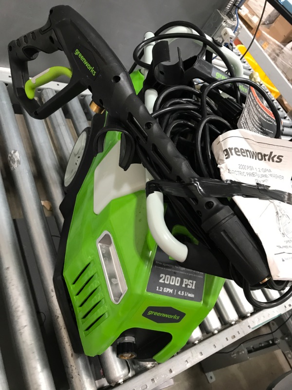 Photo 4 of ***PARTS ONLY*** Greenworks 2000 PSI (1.2 GPM) Corded Electric Pressure Washer GPW2001
