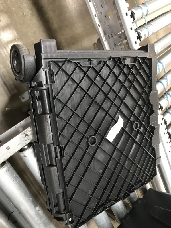 Photo 1 of Mobile Folding Cart with Lid, 16in.H x 18in.W x 15in.D, Black, 50801
