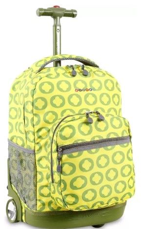 Photo 1 of 34.5 L Backpack Sunrise Rolling Backpack Lime Logo  (Yellow, Green)
