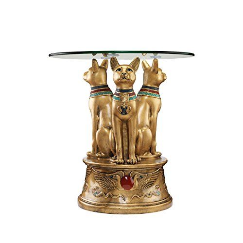 Photo 1 of ** base only** Design Toscano Royal Golden Bastet Egyptian End Table
