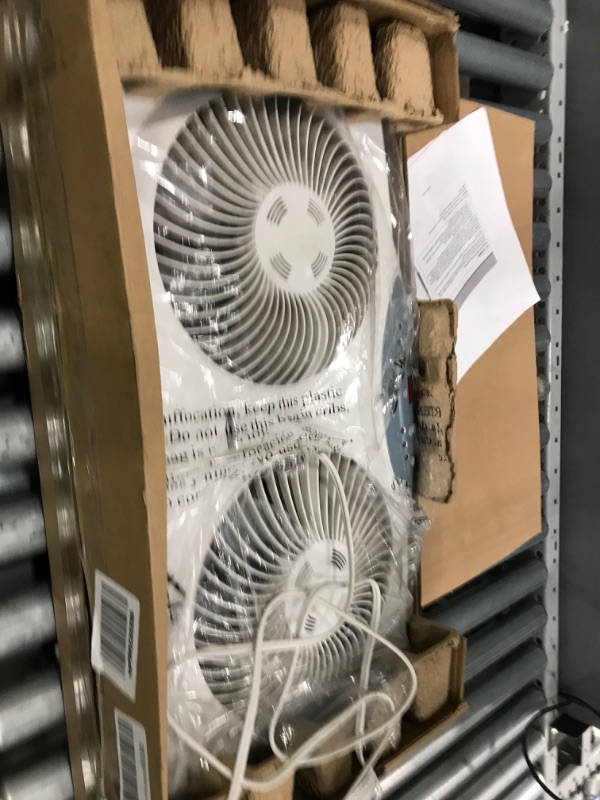 Photo 2 of *does not power on** Bionaire Window Fan with Twin 8.5-Inch Reversible Airflow Blades and Remote Control, White
