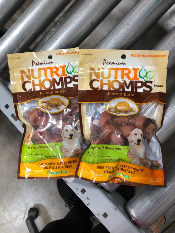 Photo 2 of *EXPIRES Aug 2022*
Nutri Chomps Peanut Butter Mini Knot Dog Treats - 5.08oz (2 pcks)