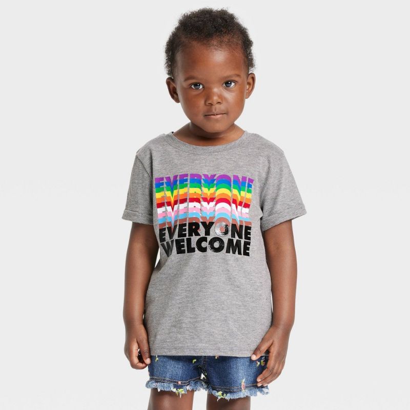 Photo 1 of 2 Pride Toddler Everyone Short Sleeve Round Neck T-Shirt - Heather Gray 5T