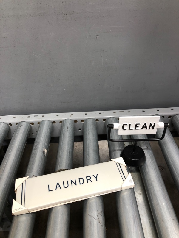 Photo 1 of 2 Sets of Laundry Wall Hanging Plate and Clean/Dirty Reversible Sign 