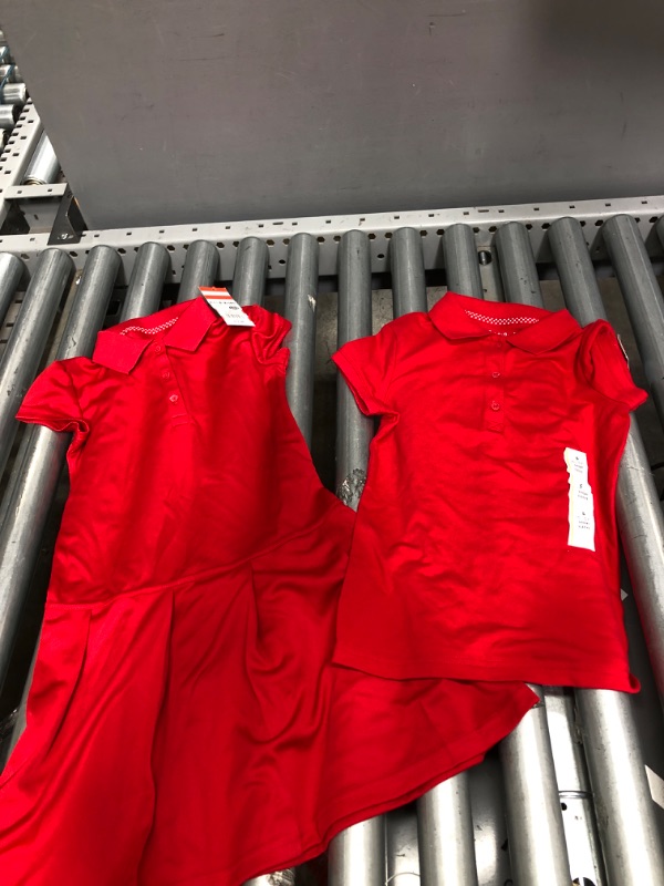 Photo 1 of 2 Sets of Little Girls' Red Shirt and Tennis Fit Size S