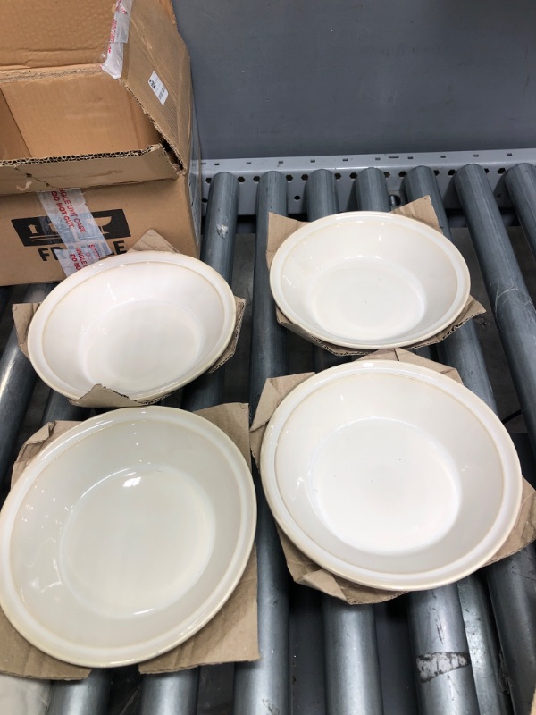 Photo 2 of 30oz 4pk Porcelain Woodbridge Dinner Bowls White - Threshold™
