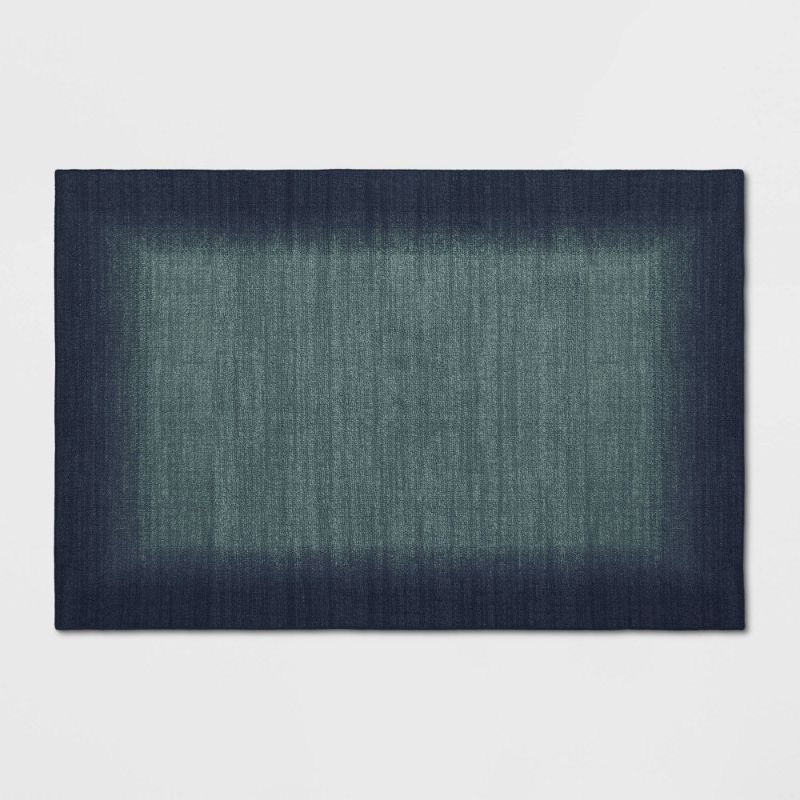 Photo 1 of 2'x3' Good Fashion Border Rug Blue - Room Essentials
