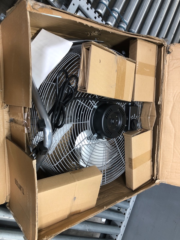 Photo 2 of 20 in. Super Turbo High Velocity Floor Fan 7500 CFM, 225-Watt Motor, Silver
