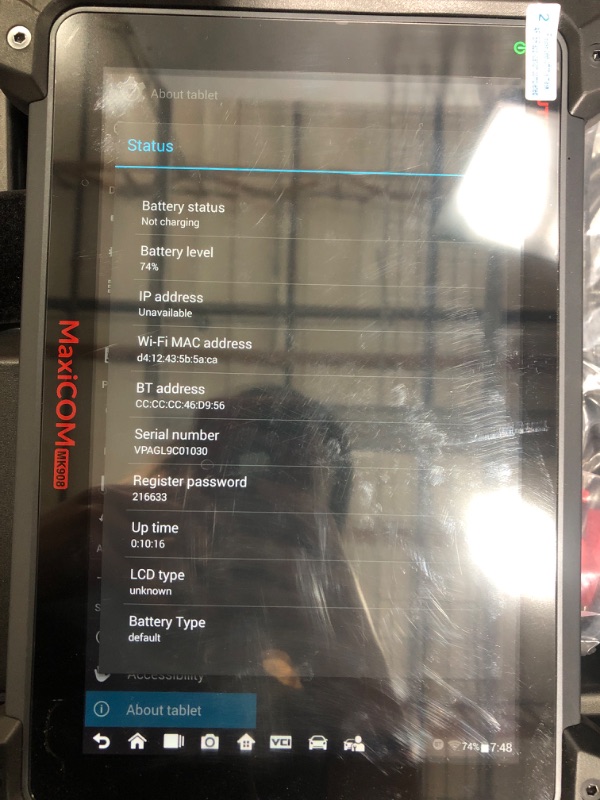 Photo 8 of Autel MaxiCom Smart Diagnostics Model MaxiCom MK908Pro *Missing BENZ-14 Adaptor (Only Sold in Europe) and Chang'an Adaptor*