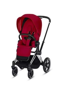 Photo 1 of CYBEX Priam Stroller with Chrome/Black Frame and True Red Seat
