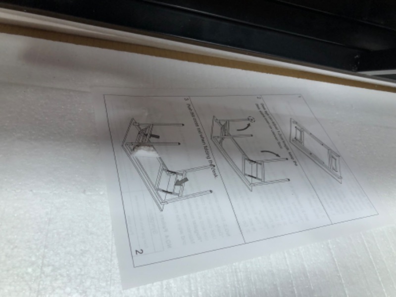 Photo 2 of SDHYL 31.5 inches No Assembly Foldable Computer Desk for Home Office Workstation, Study and Writing, Great Choice for Small Space,Oak Black LP-AC5YB-8040
