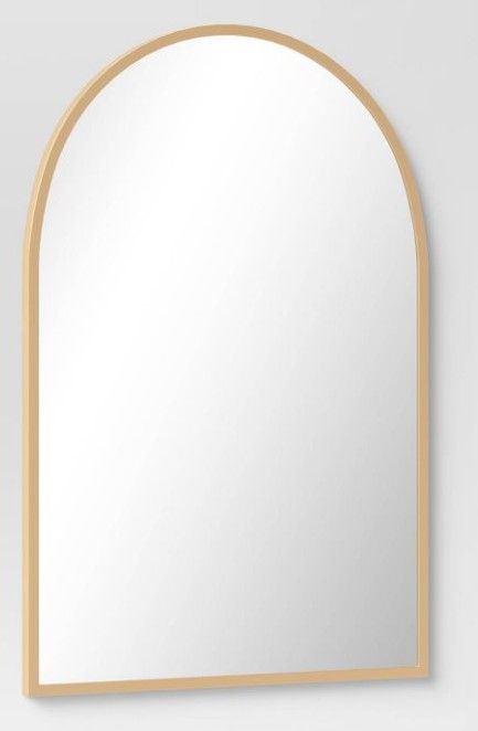 Photo 1 of 20" x 30" Arched  Wall Mirror Brass - Threshold™