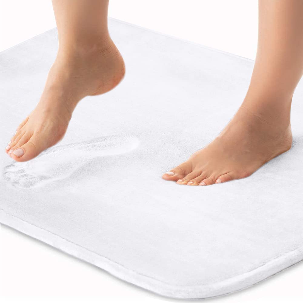 Photo 1 of 2pk Fuzzy Foam Bath Rug - Threshold WHITE