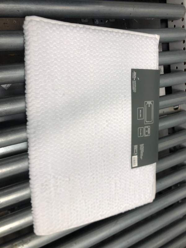 Photo 1 of 2pk Fuzzy Foam Bath Rug - Threshold LIGHT GREY