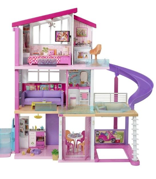 Photo 1 of Barbie Dreamhouse Dollhouse with Wheelchair Accessible Elevator, Pool, Slide and 70 Accessories Including Furniture and Household Items, Gift for 3 to 7 Year Olds
