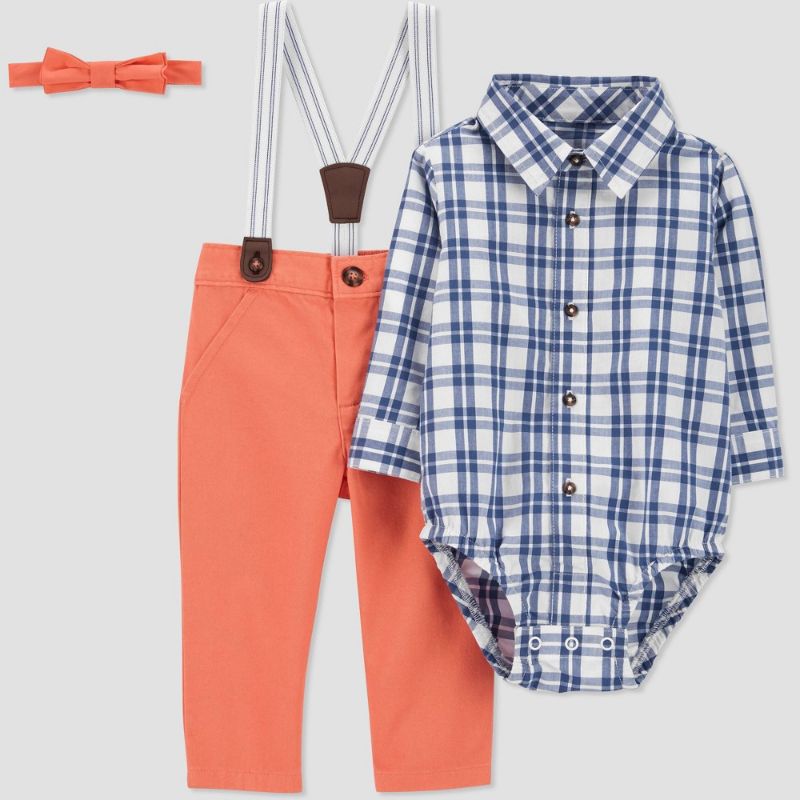 Photo 1 of Baby Boys' Gingham Top & Bottom Set - Just One You® Made by Carter's size 12M
