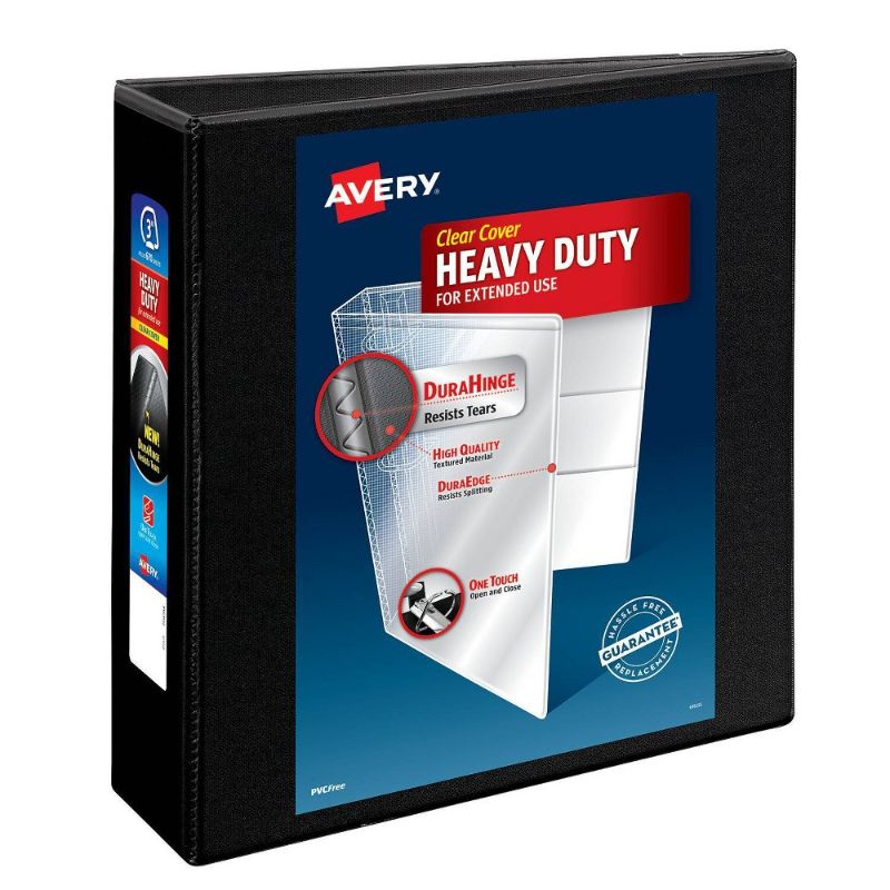 Photo 1 of 3 3 Ring Binder Heavy Duty Black - Avery White
