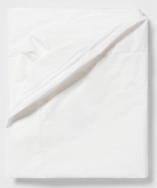 Photo 2 of -Solid Jersey Sheet Set - Room Essentials (FULL) 
-Waterproof Zippered Mattress Protector - Room Essentials (FULL) 