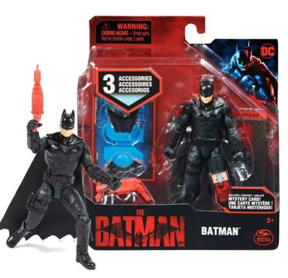 Photo 1 of (X2) DC The Batman Movie Batman 4" Action Figure with 3 Accessories
