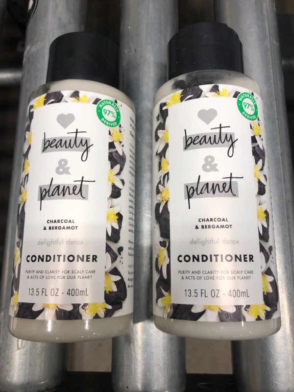 Photo 2 of (x2) Love Beauty & Planet Cleansing Conditioner Charcoal & Bergamot 13.5 oz
