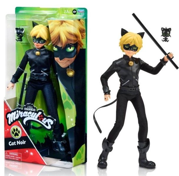 Photo 1 of (X2) Miraculous Cat Noir Fashion Doll 10.5"

