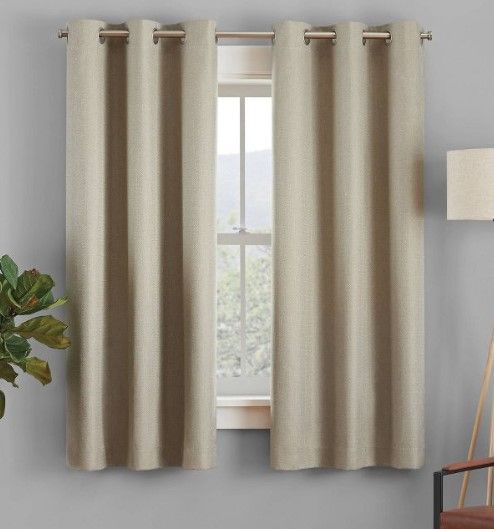 Photo 1 of 1pc Blackout Desmond Window Curtain Panel - Eclipse Absolute Zero

