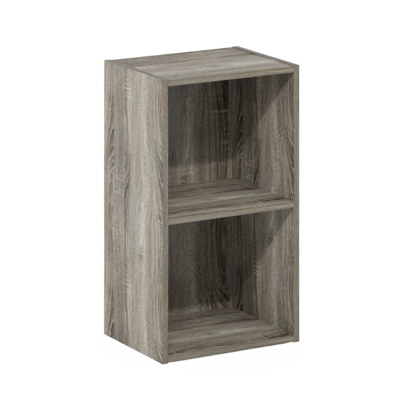 Photo 1 of Furinno Pasir 2-Tier Open Shelf Bookcase, French Oak