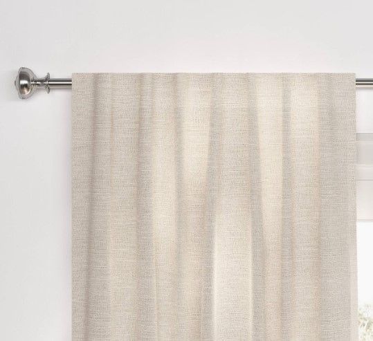 Photo 1 of 1pc Blackout Textural Overlay Window Curtain Panel - Threshold™

