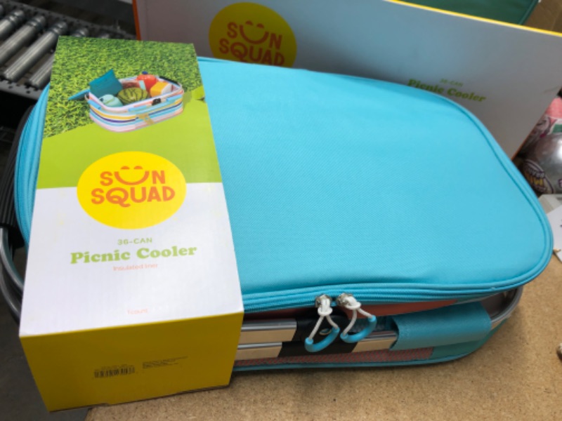 Photo 2 of 13.5qt Picnic Cooler Stripe - Sun Squad