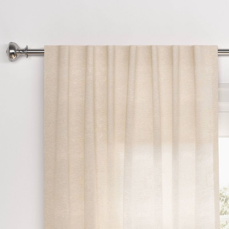 Photo 1 of 1pc 54"x95" Light Filtering Textural Boucle Window Curtain Panel - Threshold™
