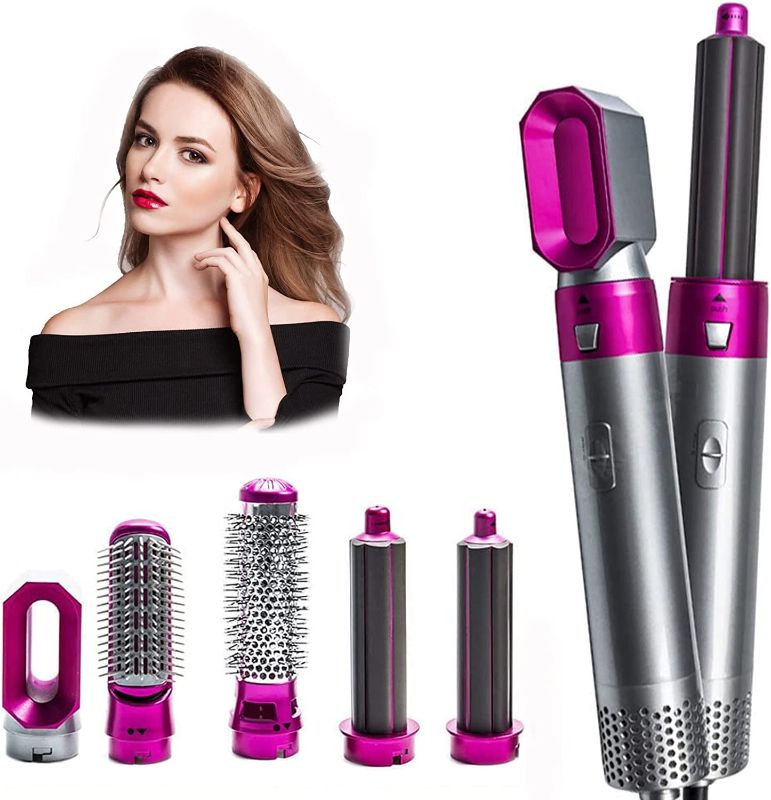 Photo 1 of Hot Air Brush, 5 in 1 Hair Dryer hot air Brush Styler, Detachable Hair Styler Electric Hair Dryer Brush Rotating for All Hairstyle
