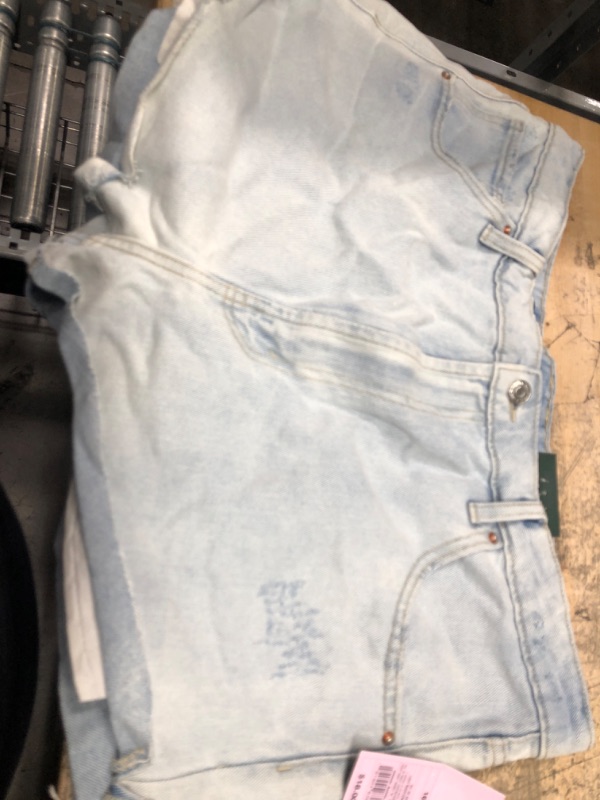 Photo 2 of  SIZE 16--Women's Super-High Rise Cheeky Jean Shorts - Wild Fable™
