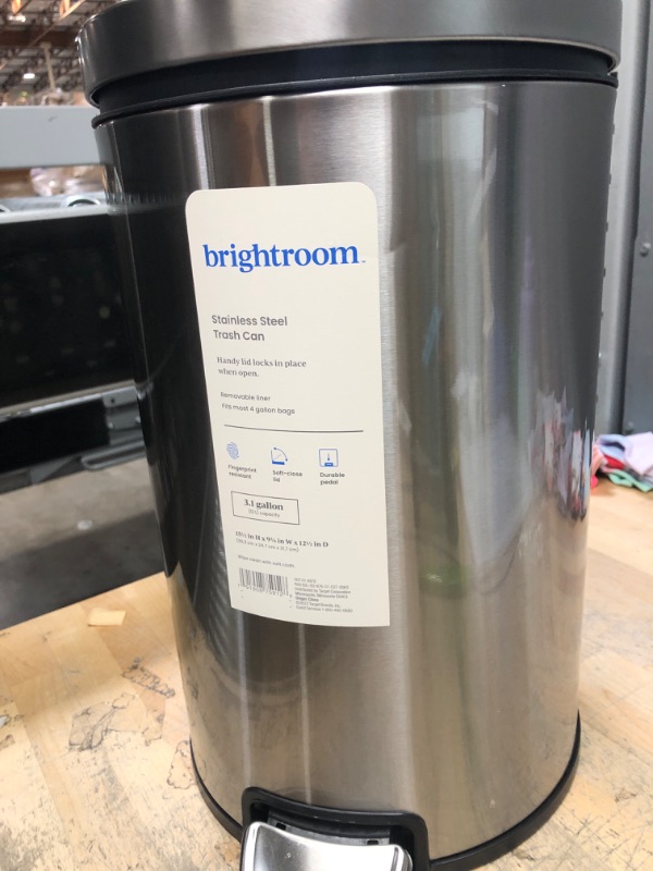 Photo 2 of 12L Round Step Trash Can - Brightroom™
