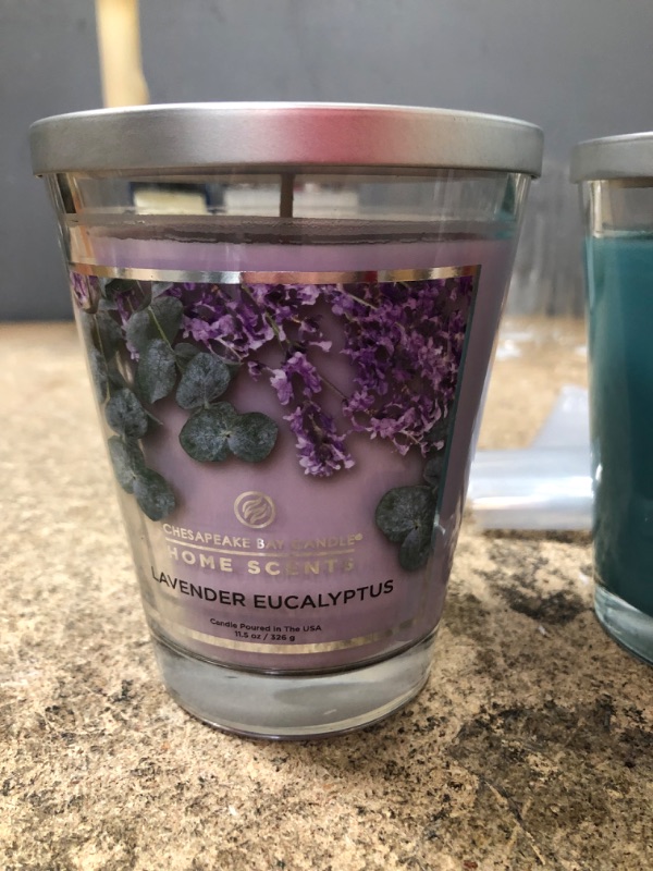 Photo 3 of 11.5oz Jar Candle Paradise Flower - Home Scents by Chesapeake Bay Candle  &  Jar Candle Lavender Eucalyptus - Home Scents by Chesapeake Bay Candle

