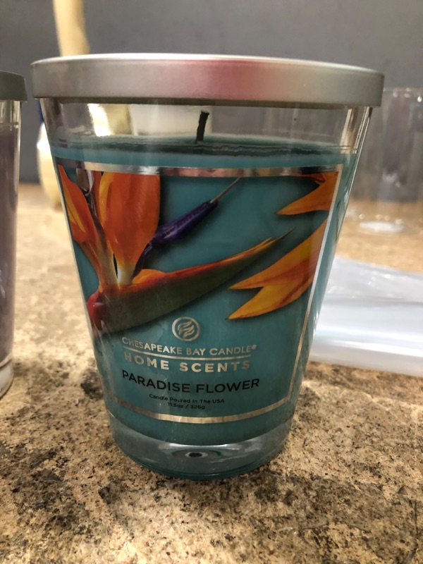 Photo 2 of 11.5oz Jar Candle Paradise Flower - Home Scents by Chesapeake Bay Candle  &  Jar Candle Lavender Eucalyptus - Home Scents by Chesapeake Bay Candle

