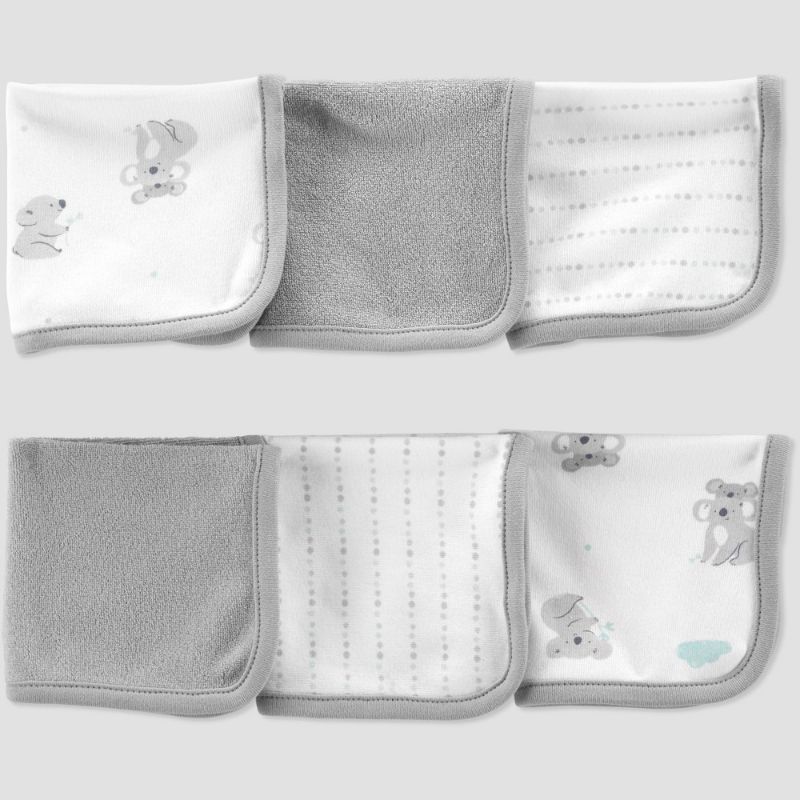 Photo 1 of ***One Size*** **(5 Items)** Baby Koala Washcloth Set - Just One You® Made by Carter's White/Gray
