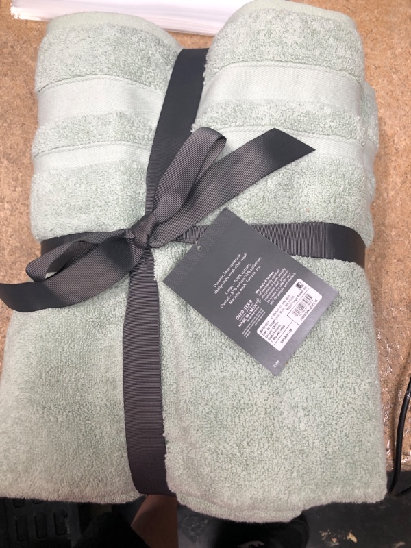 Photo 2 of 2pc Performance Value Bath Towel Set Green - Threshold
