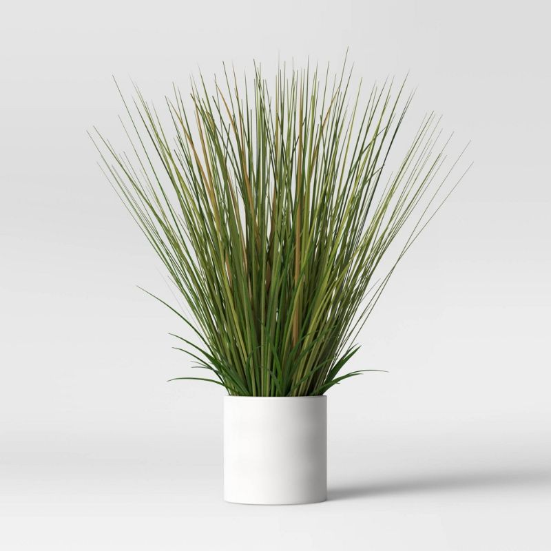 Photo 1 of 25 X 15 Artificial Onion Grass Arrangement in Ceramic Pot - Project 62
