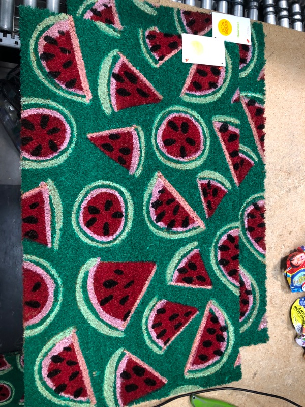 Photo 2 of 1'6x2'6 Watermelon Doormat Green - Sun Squad
2 X UNITS
