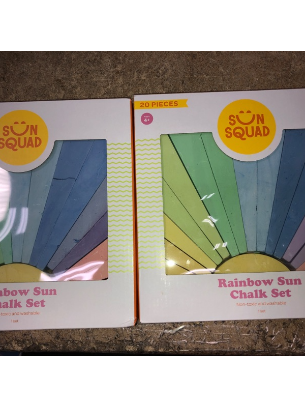 Photo 2 of 2 PACK 20pc Sidewalk Rainbow Sun Chalk - Sun Squad