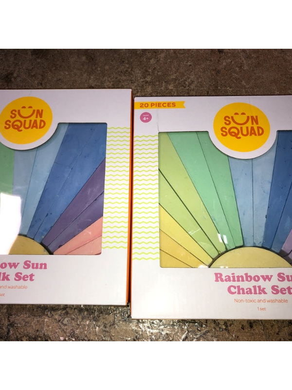 Photo 2 of 2 PACK 20pc Sidewalk Rainbow Sun Chalk - Sun Squad