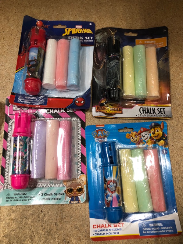 Photo 2 of bundle of 6 kids toys 
doll clothes, chalk (4) and doorables 